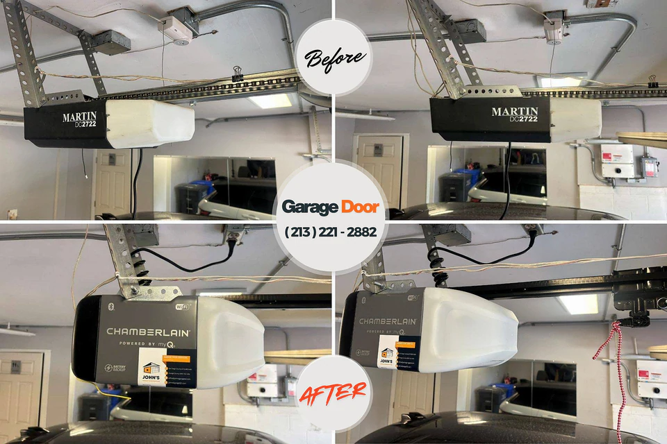 Before and after: garage door repair Rio Verde, AZ